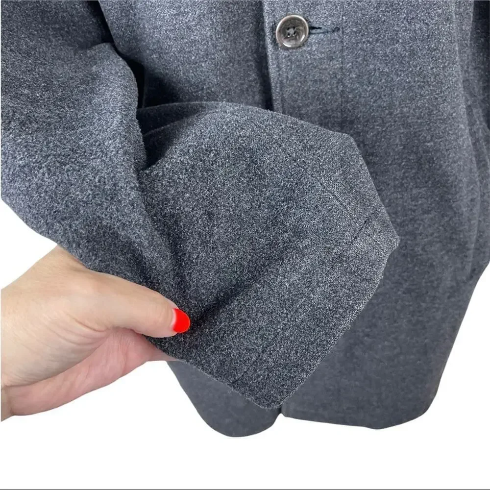 Banana Republic Men's Single Breasted Wool Cashmere Blend Coat Jacket Size L